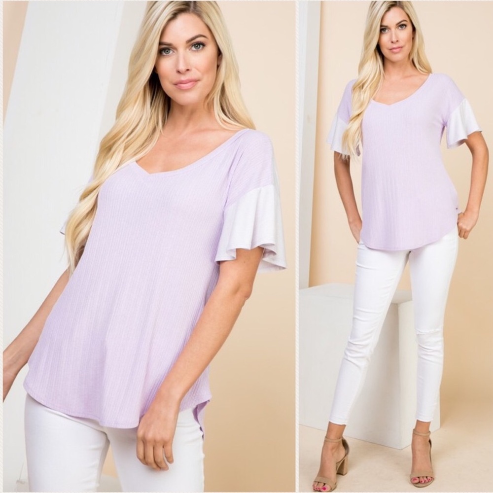 Purple Top Bell Sleeves